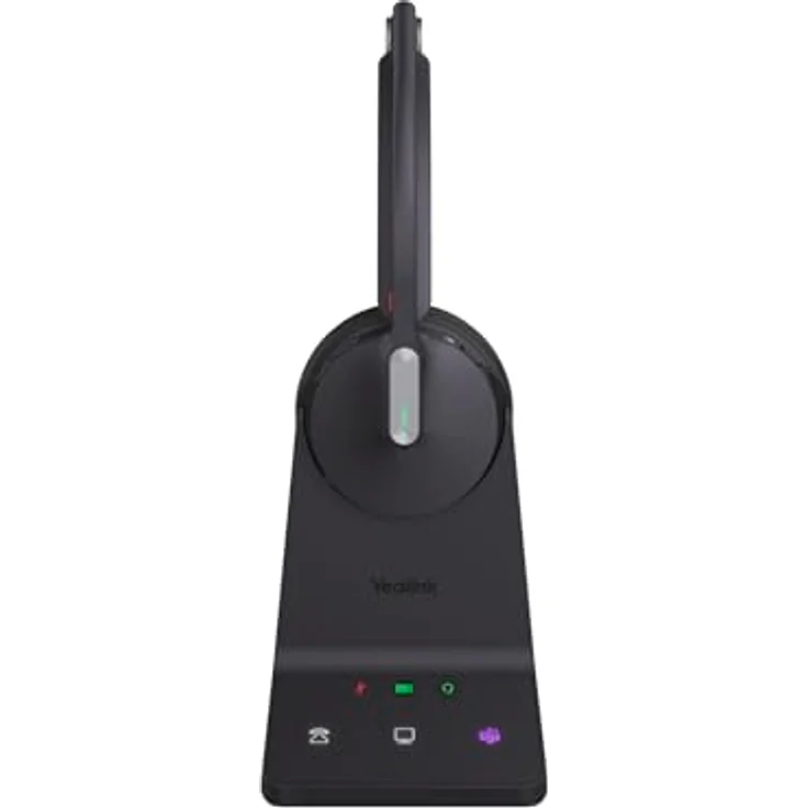 Yealink WH64 Mono Teams Headset inkl. Basisstation - Hybrides Mono Headset mit DECT und Bluetooth, Acoustic-Shield-Technologie, 26 Stunden Gesprächslaufzeit – Bild 3