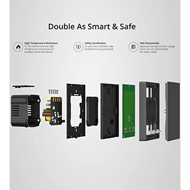 Sonoff Smart 2-Kanal WLAN Wandschalter intelligenter Wandschalter mit 3 Kanälen Schwarz (M5-2C-80) – Bild 9