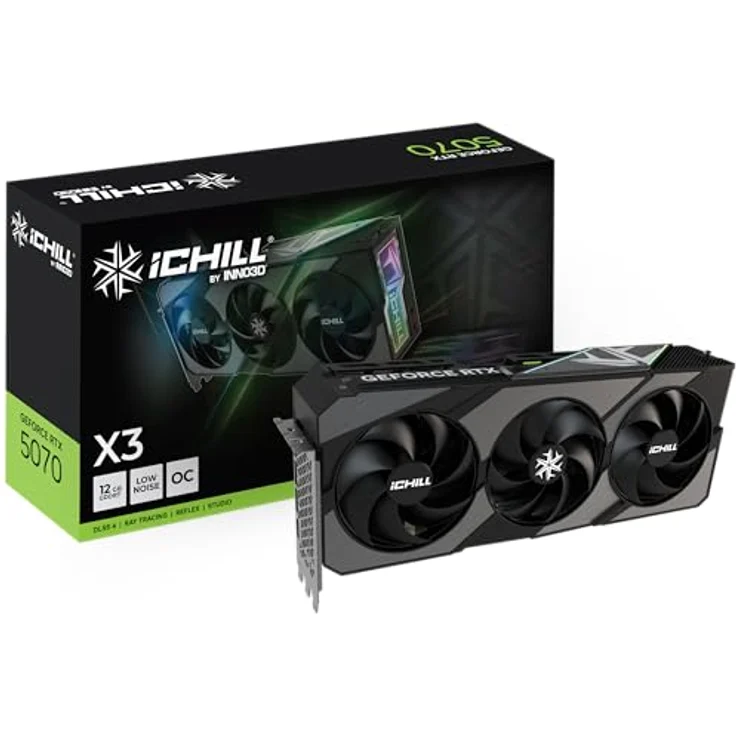 Inno3D GeForce RTX 5070 X3 Grafikkarte, Next-Gen mit WEEE-Reg.-Nr. DE 44938294 – Bild 1