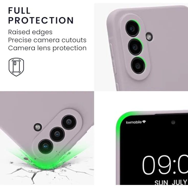 kwmobile Handyhülle für Samsung Galaxy A57 5G - weiches Silikon Case mit rutschfestem und reißfestem Design - Lavendel – Bild 3