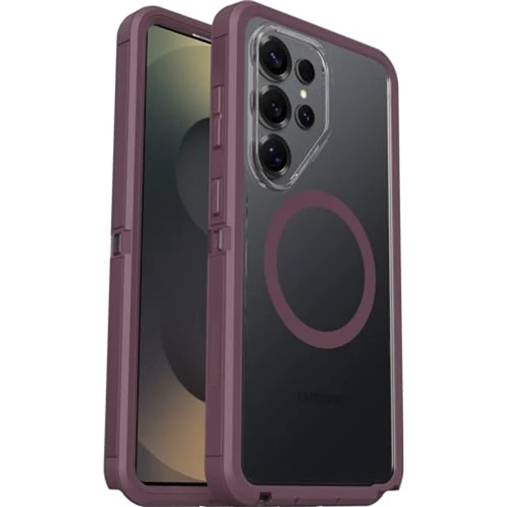 OtterBox Defender Series Pro XT Hülle für Samsung Galaxy S26 Ultra, stoßfest, 7X militarisch getestet, transparent/lila, mit Magneten – Bild 2
