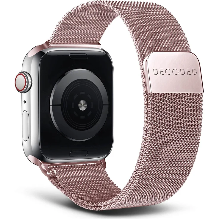 Decoded Stainless Steel Traction Strap 38/40/41mm (38 mm, 40 mm, 41 mm, Edelstahl), Gold - Luxuriöses Edelstahlarmband für Apple Watch Series