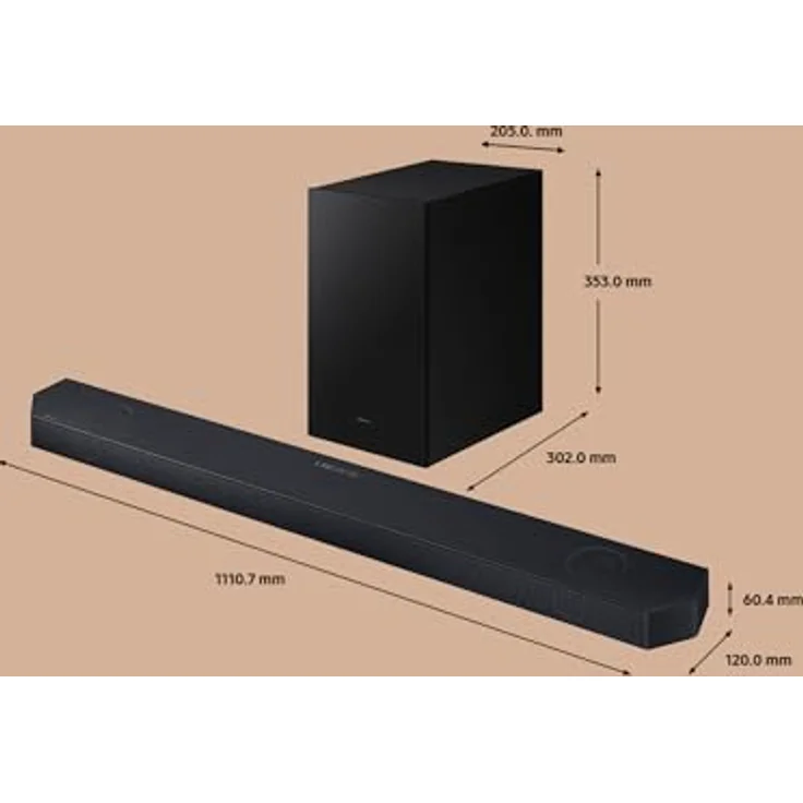Samsung Soundbar HW-Q700D/ZF Q-Serie, Wireless Dolby Atmos, 3.1.2-Kanal-Audio, Q-Simphony, kompatibel mit Alexa und Google Assistant, Titan Black 2024 – Bild 5
