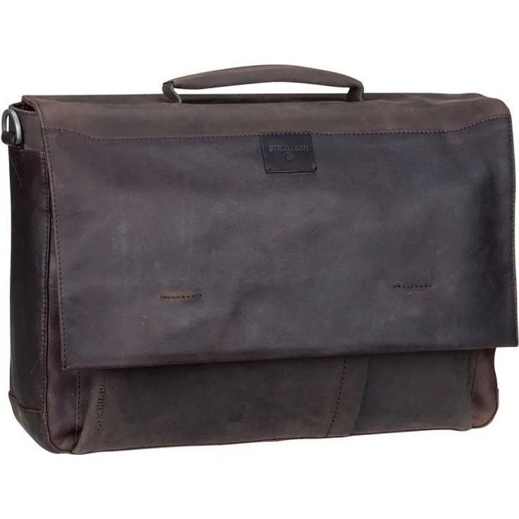 Strellson Aktentasche Brick Lane Jim Briefbag LHF, kernige Aktentasche für stilbewusste Büroauftritte, schwarz