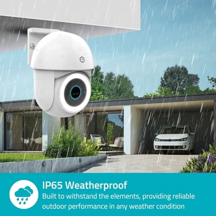 Nedis SmartLife Außenkamera - Wi-Fi - Spotlight - 3MP Full HD 1296p - Pan tilt - IP65 - Nachtsicht - Weiss – Bild 5