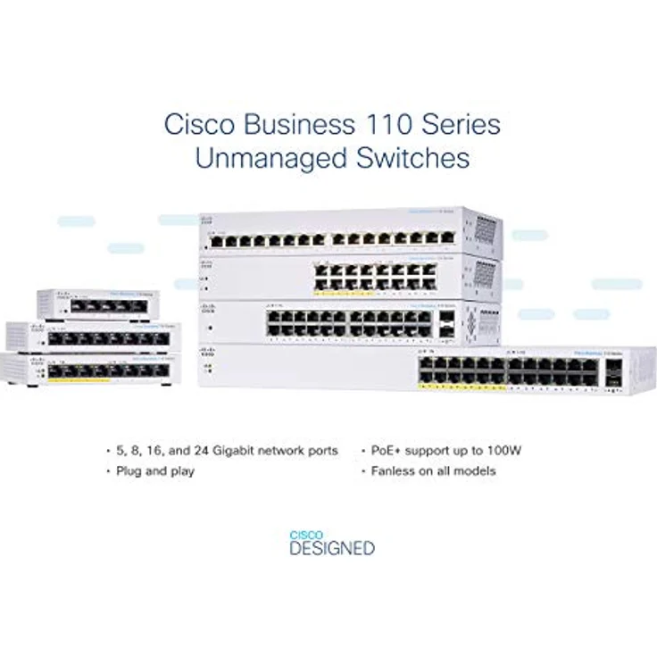 CISCO CBS110 Unmanaged 8-port GE Desktop – Bild 3