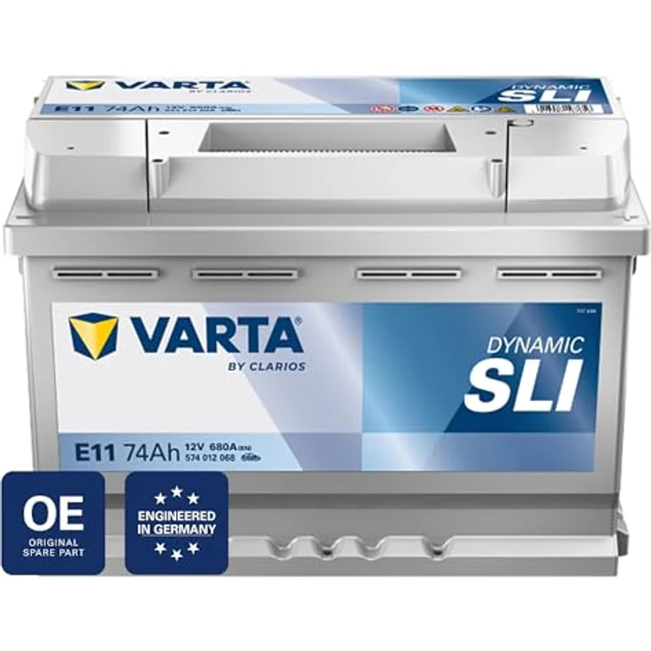 VARTA E11 Blue Dynamic 12V 74Ah 680A Autobatterie, wartungsfrei, Maße 278x175x190 mm, Schaltung 0, Pluspol rechts, inkl. 7,50 Pfand – Bild 1