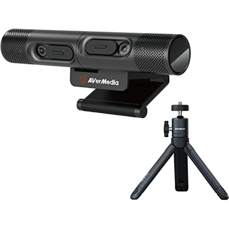 AverMedia PW313D Webcam Autofokus mit 2K30fps und integrierten Full HD 1080p Kameras für PC-Videokonferenzen, funktioniert mit Zoom, Teams, Skype – Bild 1