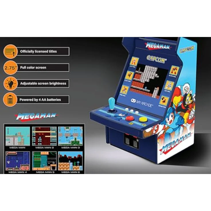 My Arcade MEGA MAN MICRO PLAYER PRO, tragbare Konsole mit 2.75 Zoll Farbdisplay und 6 Mega Man Spielen – Bild 9