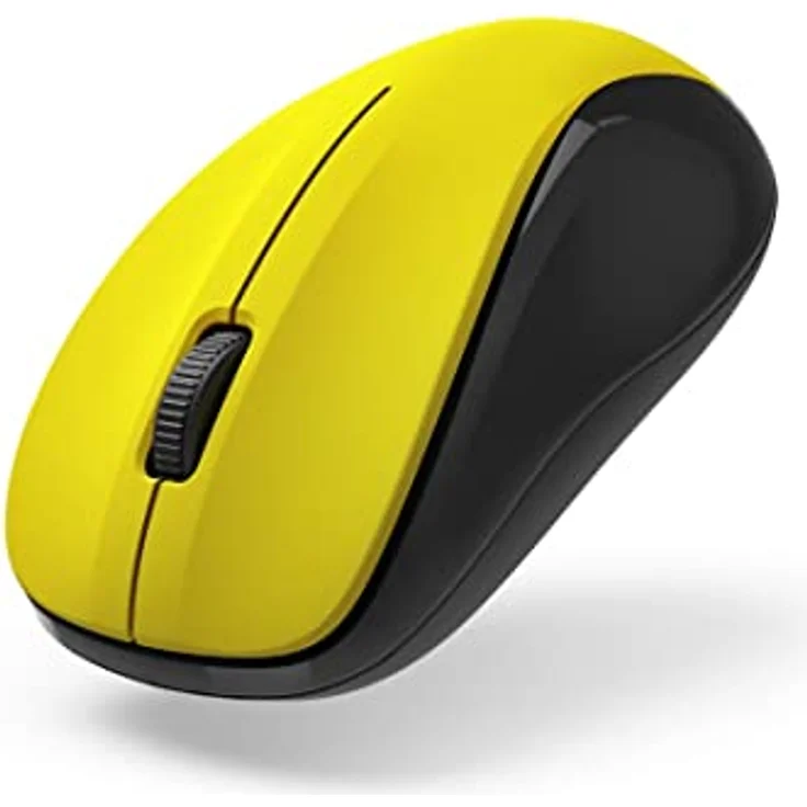 Hama Funkmaus kabellos (3 Tasten, 2,4GHz, 1200dpi, optische Maus kabellos, wireless, Computermaus, für Laptop/PC/Notebook, geräuschlos, Batterie, für Rechtshänder, für Linkshänder, USB-Empfänger) gelb – Bild 2