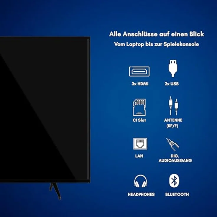 Daewoo Android TV 55 Zoll Fernseher (4K UHD Smart TV, HDR Dolby Vision, Dolby Atmos, Triple-Tuner) D55DM54UAMSX – Bild 3