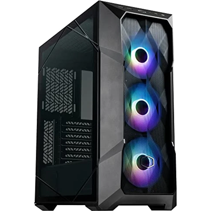 Cooler Master MasterBox TD500 Mesh V2 – E-ATX Gehäuse mit tesselliertem Mesh, Mid-Tower mit 3 x 120 mm ARGB-Lüfter, abnehmbare Abdeckung, Seitenwand aus gehärtetem Glas, USB Typ-C 10 Gbit/s – Schwarz – Bild 1