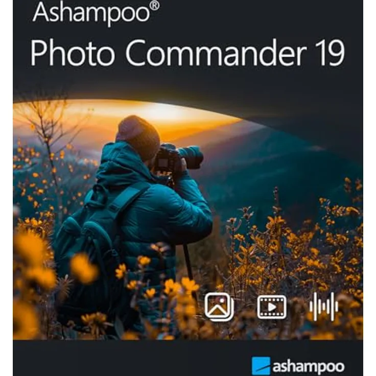 Ashampoo Photo Commander 19, Bildbearbeitungsprogramm mit über 200 Funktionen zur Fotoverwaltung und -präsentation, Lifetime-Lizenz für 1 PC