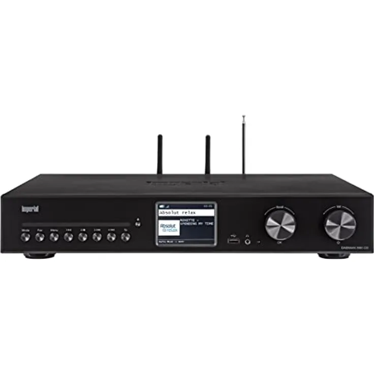 Imperial DABMAN i560 CD - HiFi Anlage mit Verstärker und CD Player - Internetradio/Digitalradio (DAB+ / DAB/UKW/WLAN/LAN, HDMI ARC, Bluetooth senden und empfangen, Streaming Dienste) schwarz