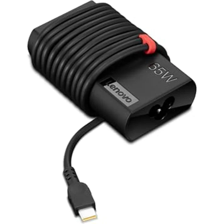 Lenovo GX20Z46255 Power Adapter, 65 W Notebook Netzteil für Indoor/Outdoor mit USB Typ-C, Schwarz – Bild 1
