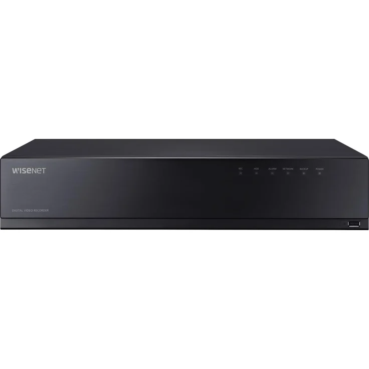 Hanwha HRX-1635, 16 Kanäle, 3840 x 2160 Pixel, 18 Kanäle, H.265/H.264, Schwarz, Sat-Receiver mit bis zu 48 TB Speicher