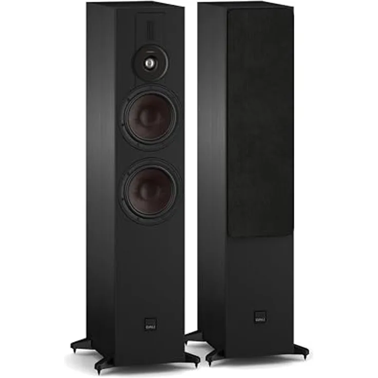DALI SONIK 7, Premium Standlautsprecher (Paar) mit 2 x 7″ Clarity Cone™ Tiefmitteltönern, Hybrid-Hochtöner & SMC™ Technologie – Black Ash