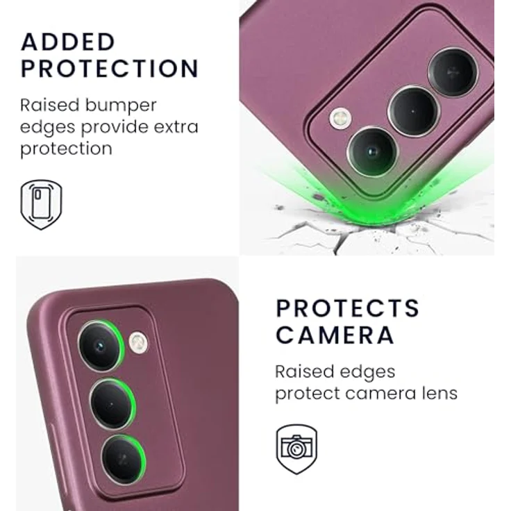 kwmobile Handyhülle kompatibel mit Xiaomi Redmi 15 5G - weiche Silikon Case mit metallischem Schimmer in Metallic Lavendel, rutschfest und reißfest – Bild 3