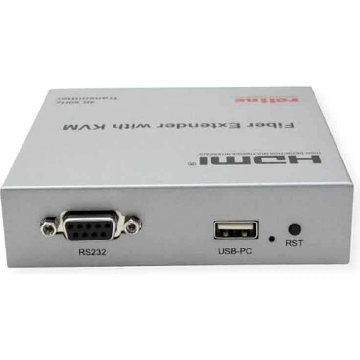 ROLINE KVM Verlängerung über LWL, HDMI 4K bis 3840x2160 @60Hz, USB, 20 km, Metallgehäuse – Bild 3