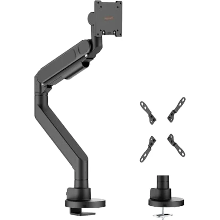 my wall HL65L, beweglicher Monitor Arm für 24 bis 57 Zoll Monitore, höhenverstellbar, schwenkbar & neigbar, Gasdruckfeder, bis 27 kg Tragkraft, für Office & Gaming