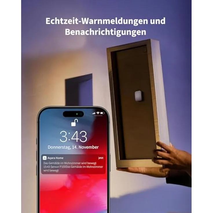 Aqara P100 Multisensor Weiß, Tür-/Fenster-Vibrationssensor mit Thread & Zigbee, 2-in-1 Sensor für object-Überwachung und präzise Zustandsüberprüfung – Bild 5