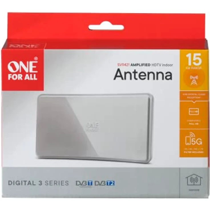 One for All SV 9421-5G Passive DVB-T/T2-Flachantenne Innenbereich Weiß – Bild 3