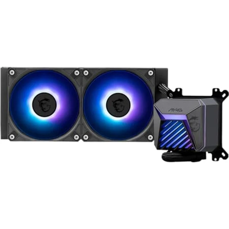 MSI MAG CORELIQUID A15 240, CPU Wasserkühler mit Kupferkern, kompatibel mit AM4/AM5/LGA 1700/1851, leise 20 dB, schwarz – Bild 1