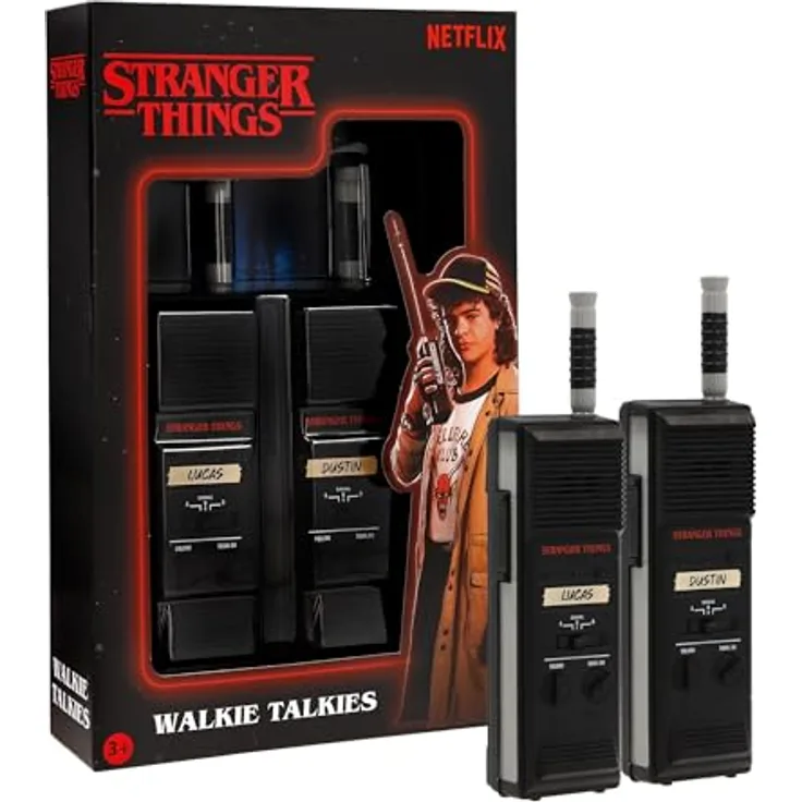 IMC TOYS Stranger Things Walkie-Talkies, Elektronisches Spielzeug für Kommunikation, 2er Set, Retro-Design