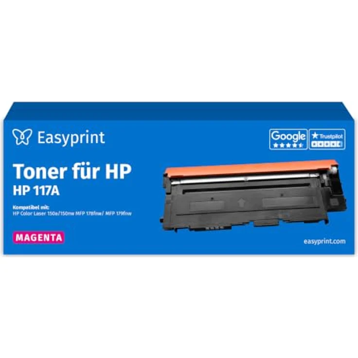 Easyprint Tonerpatrone 117A Magenta, kompatibler Ersatz für HP, Seitenleistung bis zu 1.000 Seiten, 4er Set – Bild 1