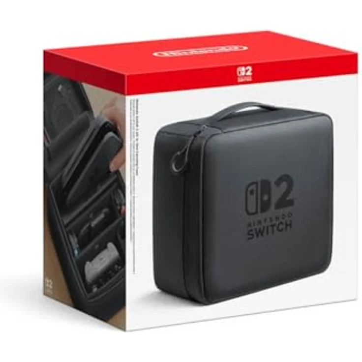 Nintendo Reisekoffer für Nintendo Switch 2, schwarz, mit Reißverschluss, versandkostenfrei – Bild 1