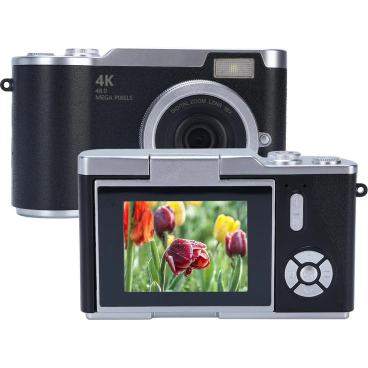 Lixada Digitalkamera 1080P, 48 MP Camcorder mit 2,4 Zoll HD-Display und 18-fachem digitalen Zoom
