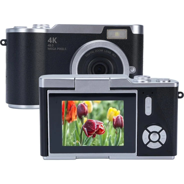 Lixada Digitalkamera 1080P, 48 MP Camcorder mit 2,4 Zoll HD-Display und 18-fachem digitalen Zoom