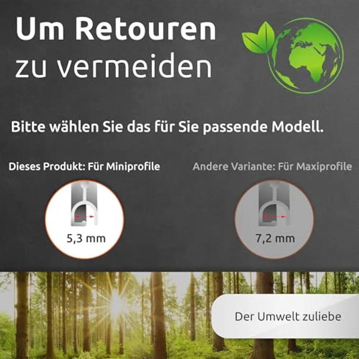 ECENCE Aufhängesystem 10x Mini Rollladen Aufhängefeder, rostfreier Federstahl, für Mini- und Maxiprofile, einfache Montage – Bild 3