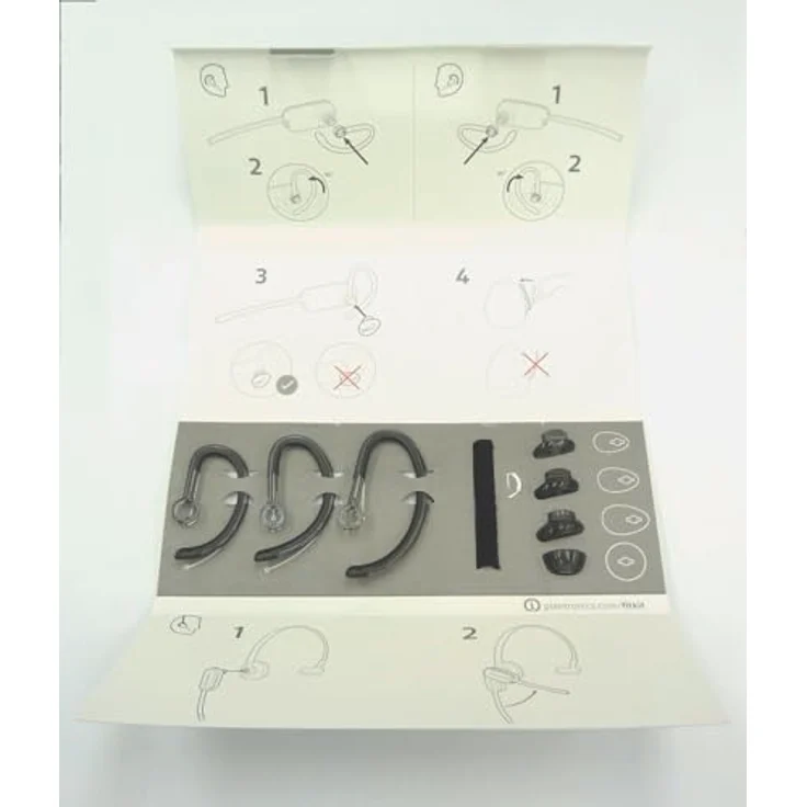 Poly Fit Kit inklusive Ersatz Ohrbügel und Silikonpolster für Savi W8240 / W8245 Headset – Bild 2