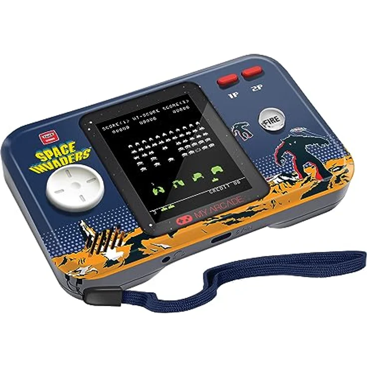 My Arcade SPACE INVADERS POCKET PLAYER PRO, Handheld-Arcade-Gaming-System mit 2.75 Zoll hochauflösendem Display, integriertem Lautsprecher und USB-C-Stromversorgung – Bild 3