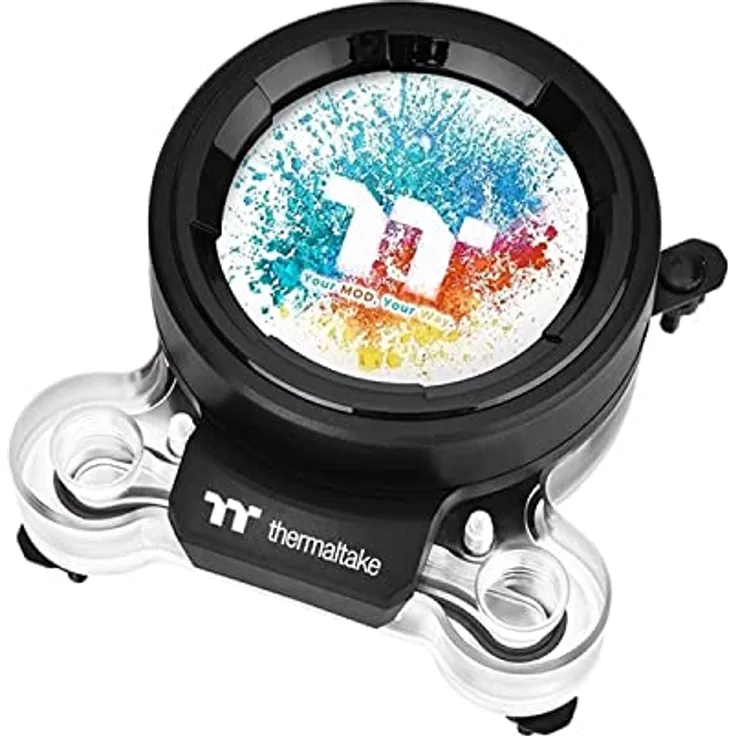 Thermaltake Pacific MX2 Ultra CPU Waterblock PC-Wasserkühlung Prozessor-Kühler 2,1"-LCD-Display LGA1700 kompatibel Temperatursensor GIF-Dateien Schwarz