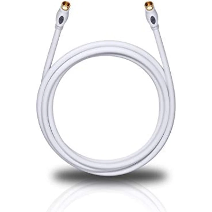 Oehlbach Transmission Plus S - OFC Sat-Kabel, Antennenkabel für Satellit und Sky Receiver - F-Stecker m-m, DVB-S-S2, HDTV, 4k UHD - 5,10m, weiß – Bild 2
