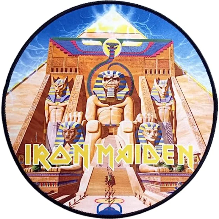 SUBSONIC Iron Maiden Anti-Rutsch-Mauspad XXL 90 cm x 40 cm mit Perlenbesatz und rutschfester Gummibasis, offiziell lizenziert