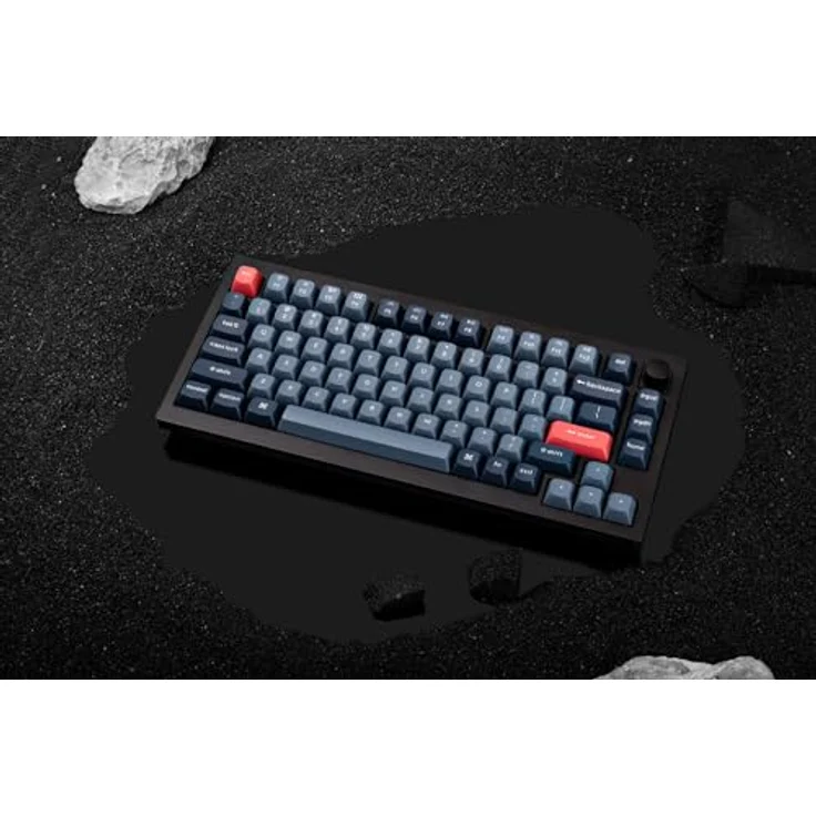 Keychron V1 MAX Kabellose Mechanische Tastatur, 75% Layout QMK/VIA programmierbar mit Hot-Swappable Gateron Jupiter Banana Switch, kompatibel mit Mac Windows Linux – Knob Version (ANSI/US) – Bild 4