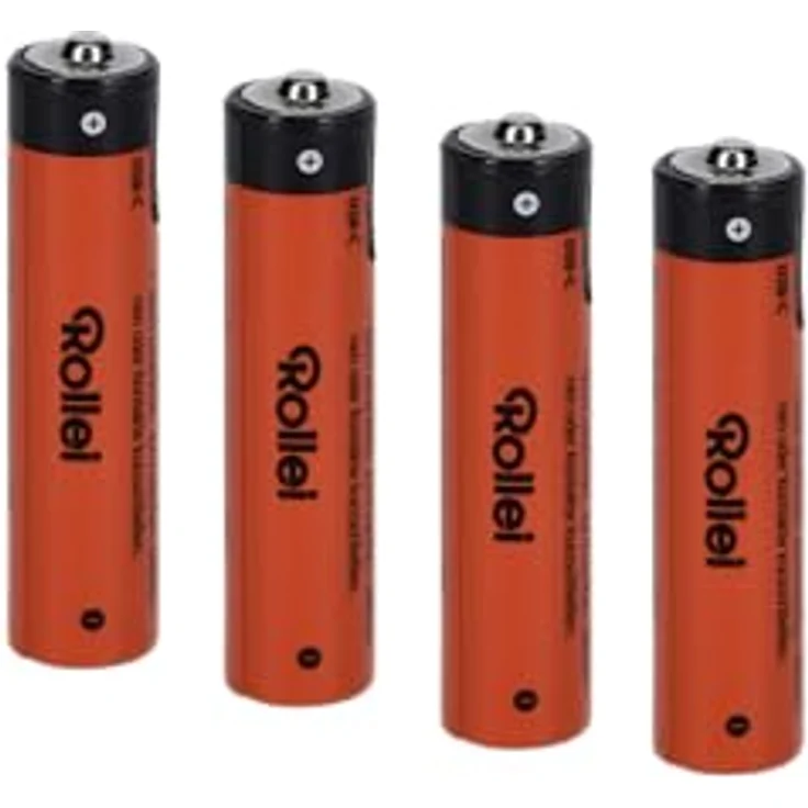 ROLLEI AAA-Lithium-Ionen-Batterien (4er-Pack) mit USB-C-Ladeanschluss, wiederaufladbare Akkus (AAA / LR03), 1.5 V, 390 mAh, ideal für Alltagsgeräte – Bild 1