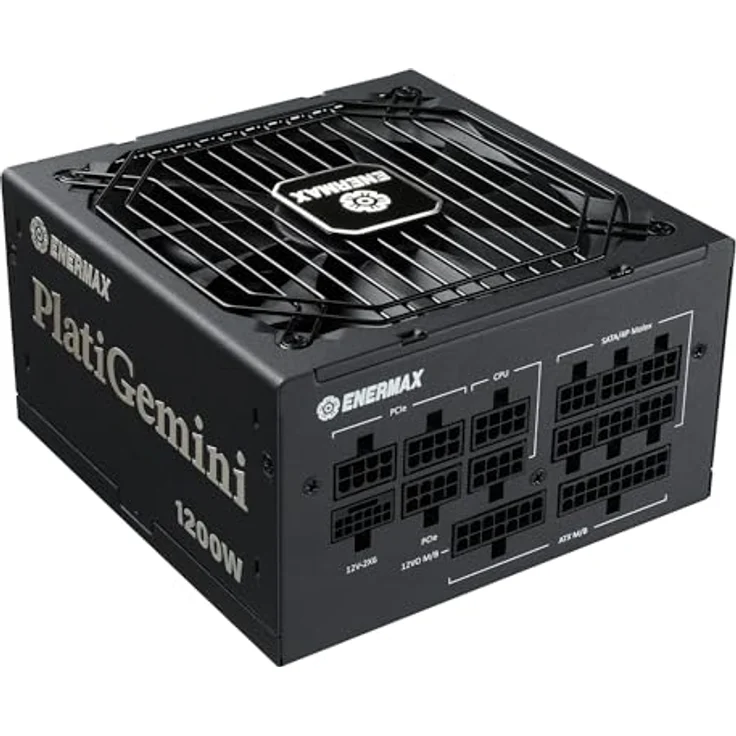 ENERMAX PlatiGemini ATX 3.1 & ATX12VO Hybrid-Netzteil 1200W 80PLUS Platinum (Vollmodulares, 12V-2x6, 60% Semi-Fanless) inkl. WireView GPU; EGN1200P – Bild 3