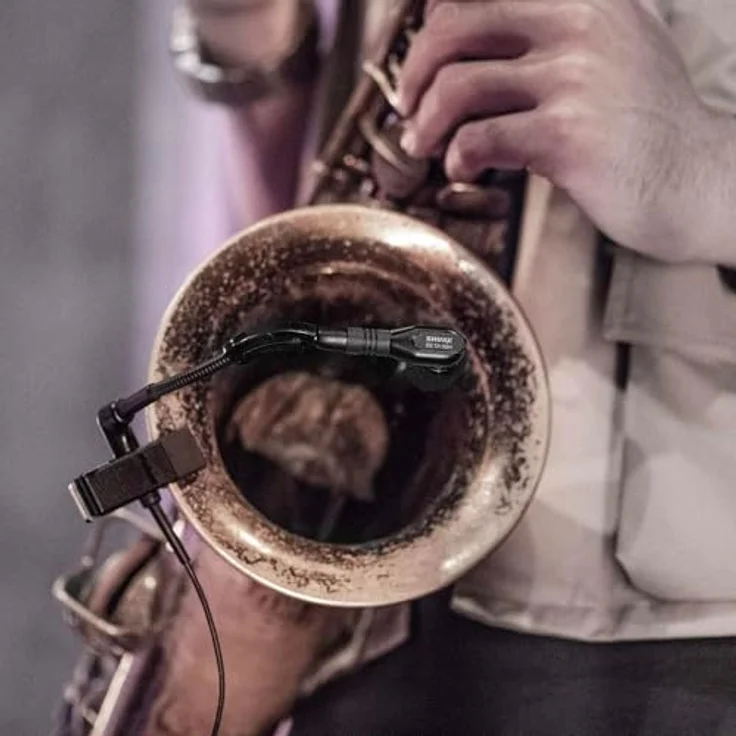 Shure BETA 98H-C Miniatur-Clip-On-Kondensatormikrofon für Saxophon-Blechbläser, mit Nierencharakteristik, Schockabsorber und Vorverstärker (XLR) – Bild 4