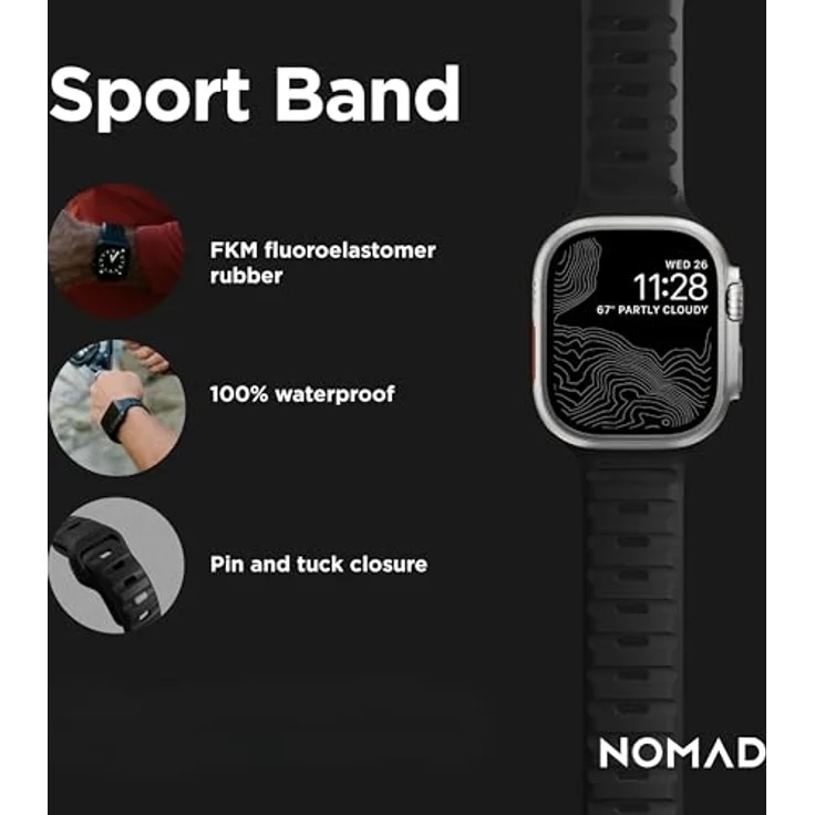 Nomad Sport Strap V2 42-44-45 mm Black – Bild 3