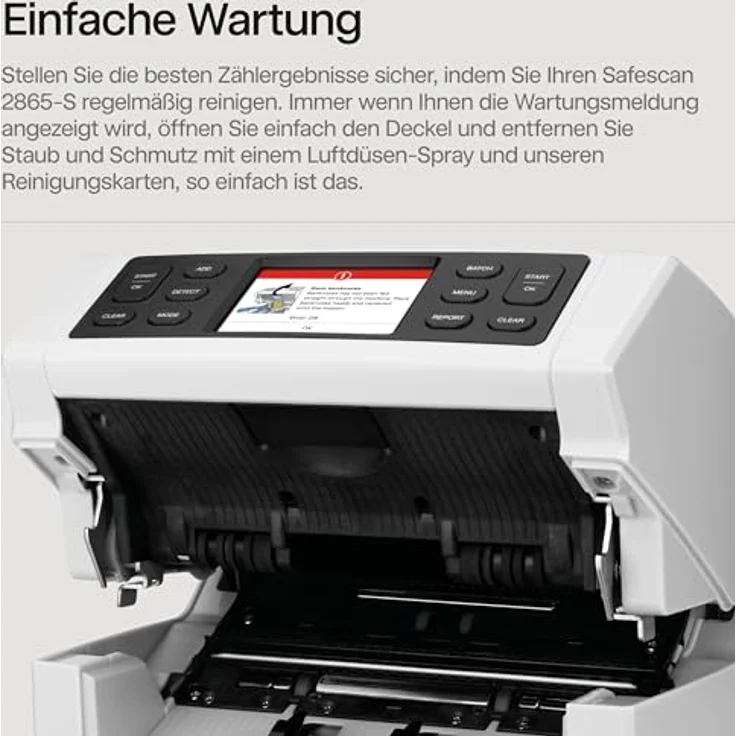 Safescan Geldschein-Zählgerät -'-'Safescan 2685-S-'-', grau Geschwindigkeit: 1.200 Scheine-Minute, 7-fache Falschgelder - 1 Stück (112-0648) – Bild 8