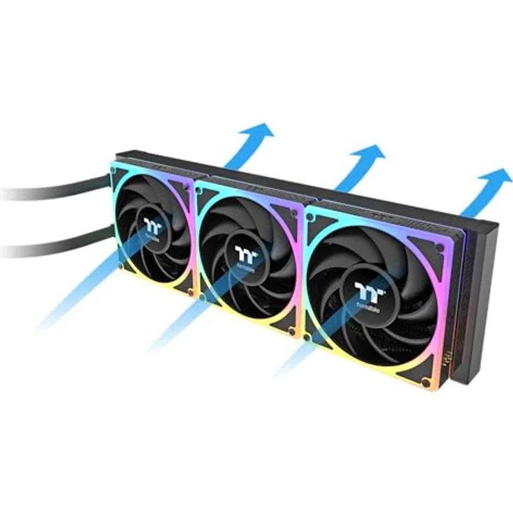 Thermaltake MAGCurve 360 Ultra AIO ARGB Fan, 120 mm PC Lüfter mit RGB-Beleuchtung und Aluminium-Radiator, Transparent – Bild 2