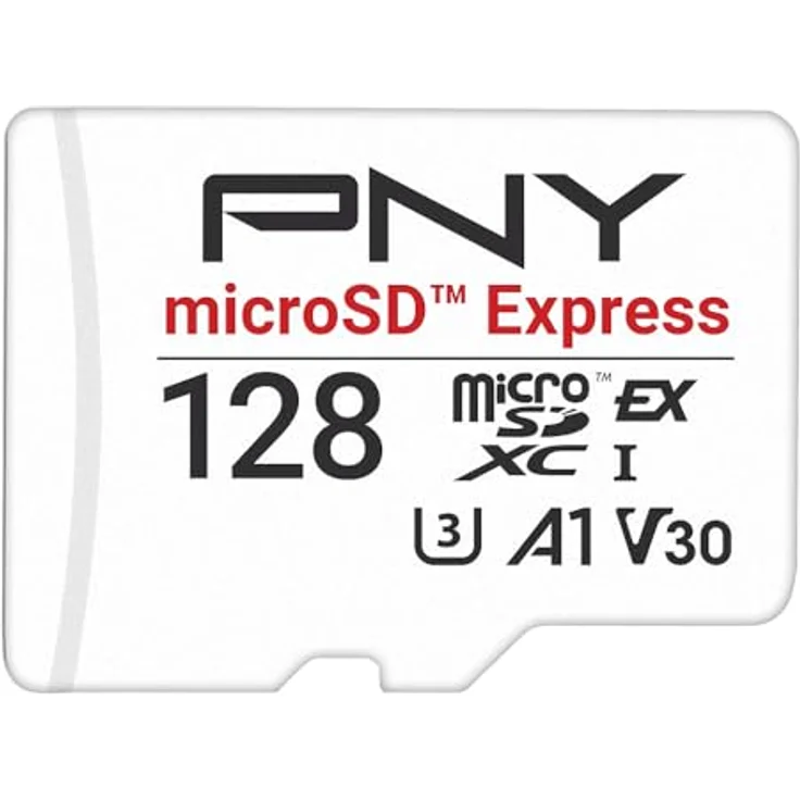 PNY microSD™ Express 128GB UHS-I U3 V30 A1 microSDXC Flash-Speicherkarte, bis zu 890MB/s Lesen & bis zu 550MB/s Schreiben, kompatibel mit Nintendo Switch 2 – Bild 1