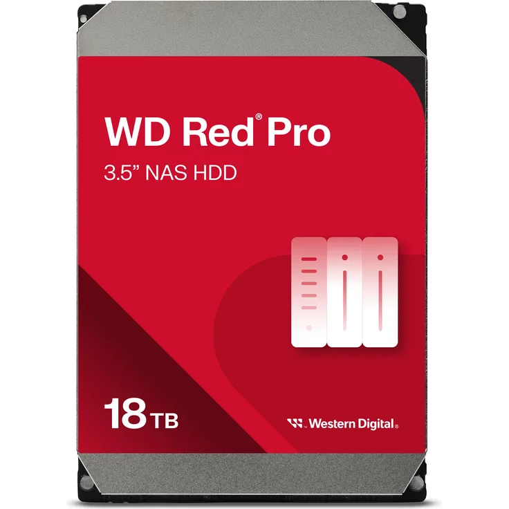 WD Red Pro, 18 TB 3.5" interne Festplatte für NAS-Systeme, optimiert für RAID-Umgebungen