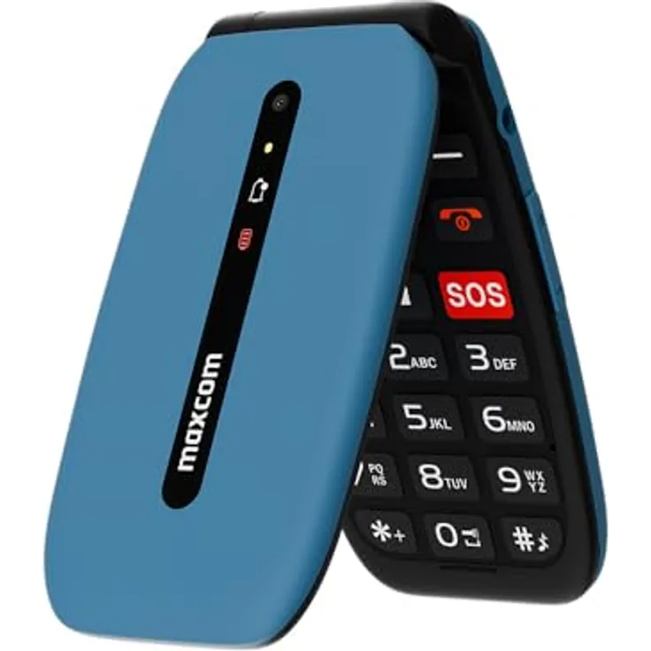 MAXCOM Mm828 2.4´´ 0.08mpx 4G Mobiltelefon Blau - Benutzerfreundliches Klapphandy mit LTE-Abdeckung