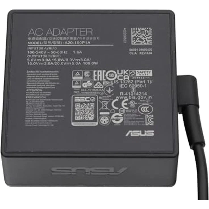 ASUS W126139266, 100 W Notebook Netzteil, Schwarz, USB-C, flexible Ausgangsspannung 5-20 V, inkl. Netzkabel – Bild 5