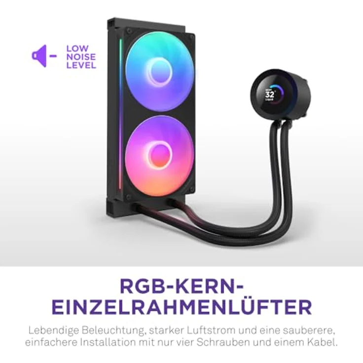 NZXT Kraken Plus RGB 240, CPU Wasserkühler mit zwei 120 mm Lüftern und anpassbarer RGB-Beleuchtung, schwarz – Bild 6